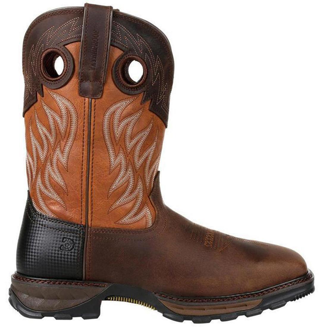 Maverick XP Steel Toe Waterproof Western Work Boots for Men - Deep Brown Leather Cowboy Boots for Construction, Ranch & Outdoor Work