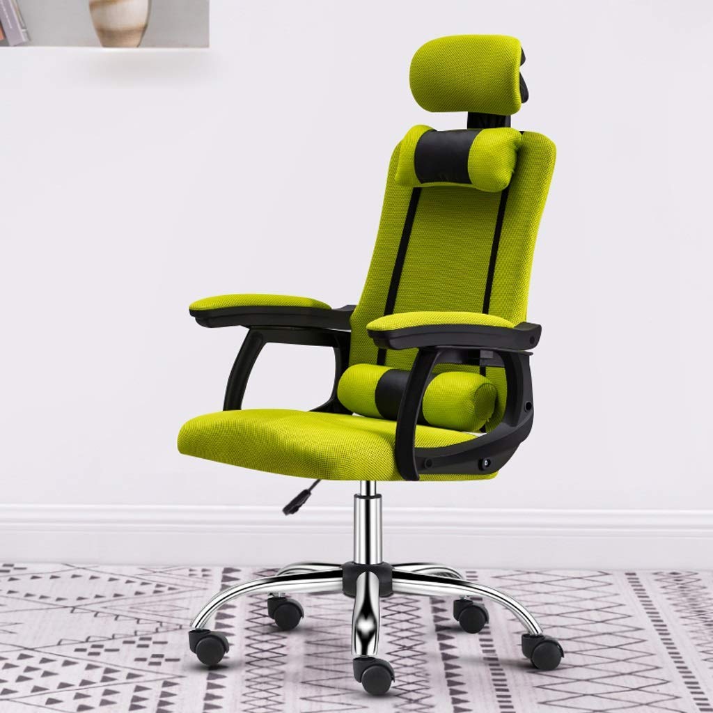Ergonomic Mesh Office Chair with Footrest - Adjustable Height Swivel Computer Desk Chair for Home Office, Gaming & Work - Breathable Red Mesh Backrest & Seat for Comfort All Day