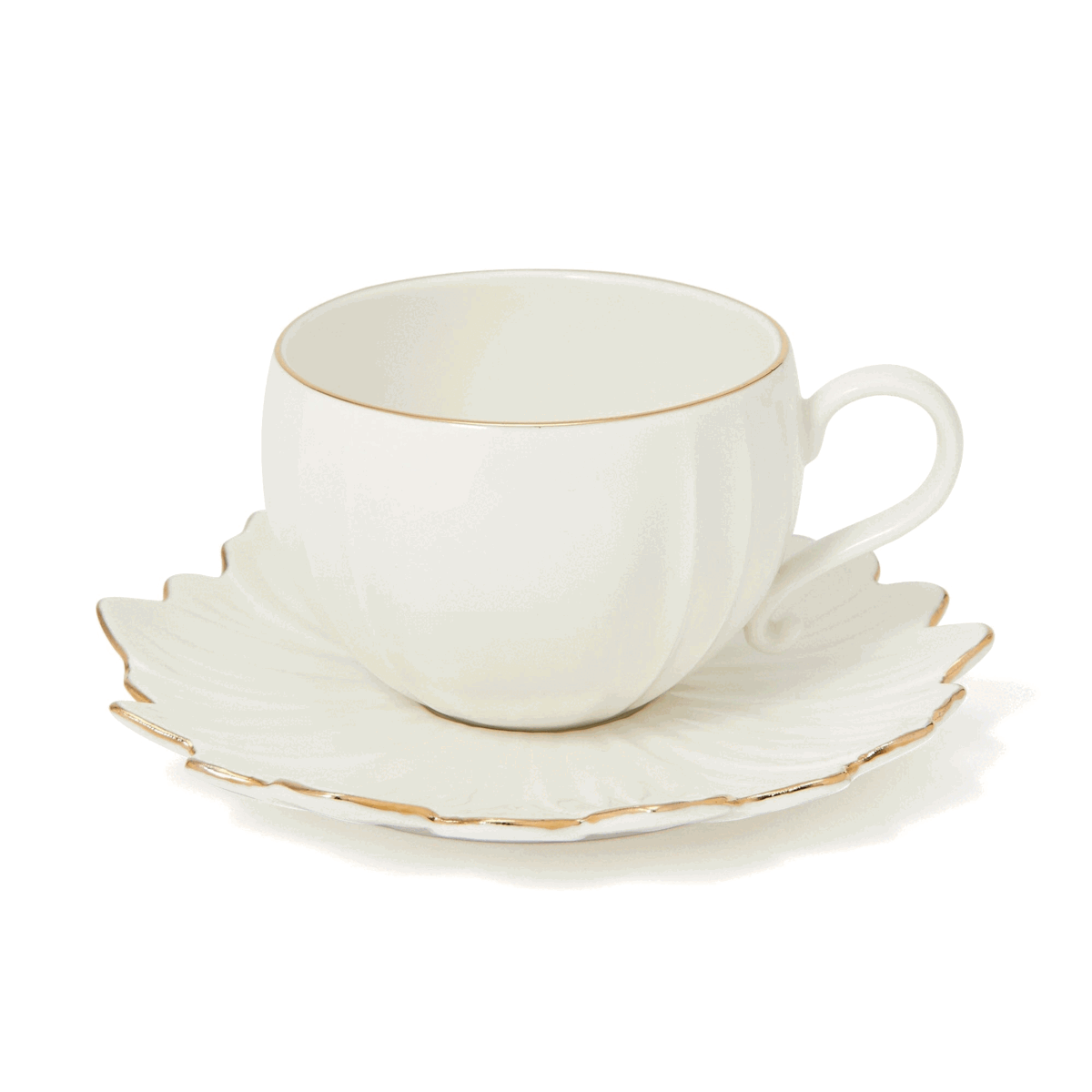 Elegant White Floral Cup and Saucer Set - Perfect for Afternoon Tea, Bridal Showers, and Vintage Home Decor