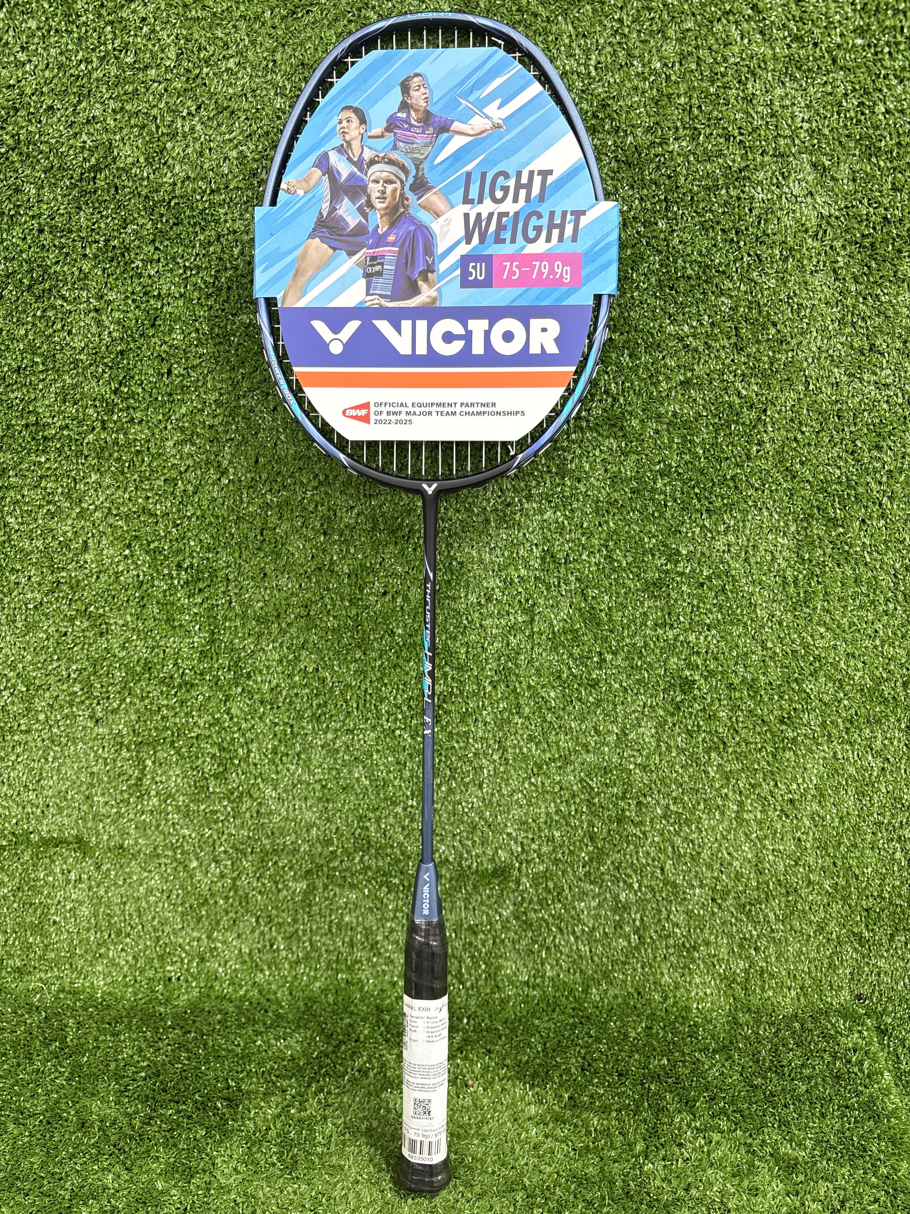 Victor Thruster Hammer Light Extra H Badminton Racket - Lightweight Carbon Fiber Shuttlecock Racket for Professional & Recreational Players - Perfect for Tournaments, Training & Casual Play