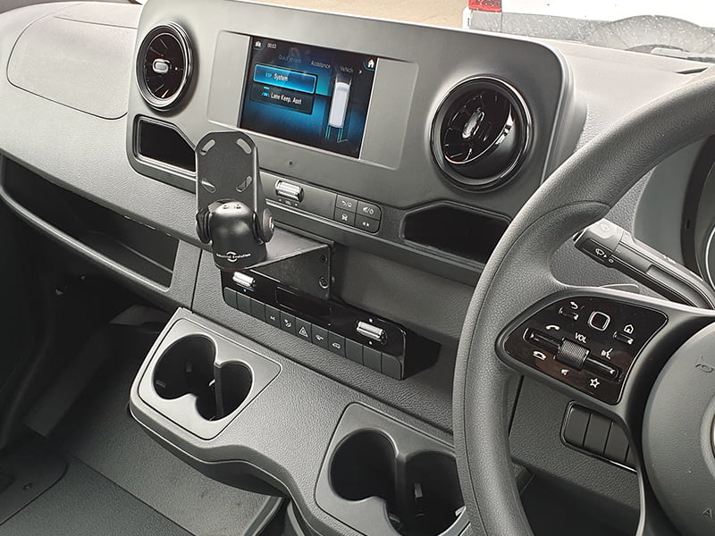 Industrial Evolution InDash Mount for Mercedes Benz Sprinter (2018+) - Secure Phone & GPS Holder for Van, Truck & RV - Perfect for Navigation & Hands-Free Driving