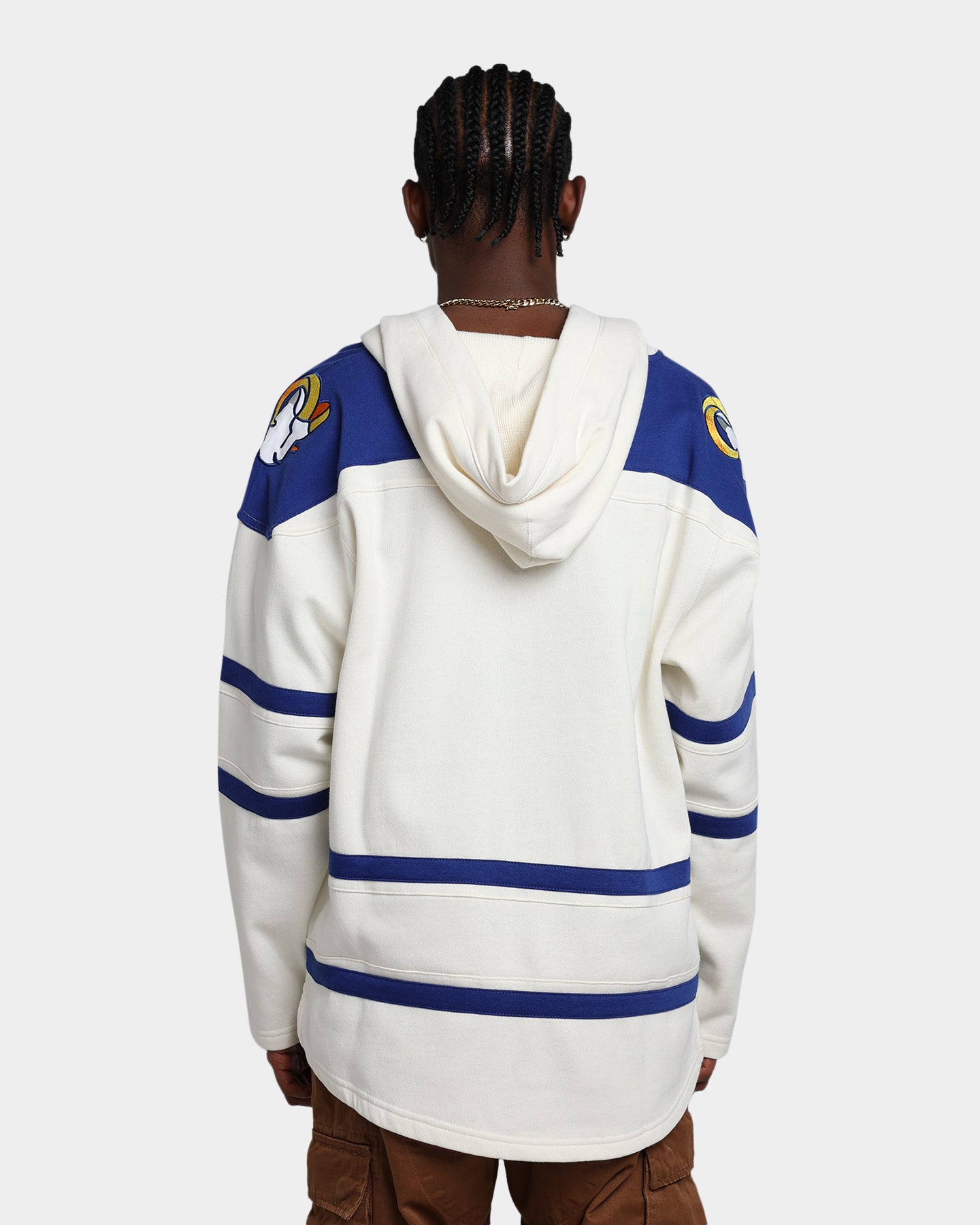 47 Brand Los Angeles Rams Superior Lacer Hoodie Cream - NFL Team Fan Apparel for Men & Women - Perfect for Game Day, Tailgating & Casual Wear