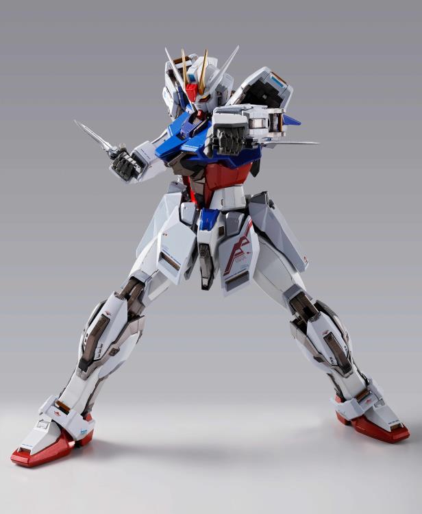 Bandai Metal Build Gundam Seed Aile Strike Gundam Action Figure - Premium Collectible Model Kit for Anime Fans | Perfect for Display & Gundam Collections