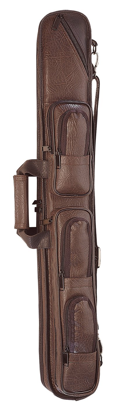 Premium LC4 Soft Brown Leather Pool Cue Case - Professional Billiard Cue Holder with Durable Protection | Perfect for Pool Halls, Tournaments & Home Game Rooms