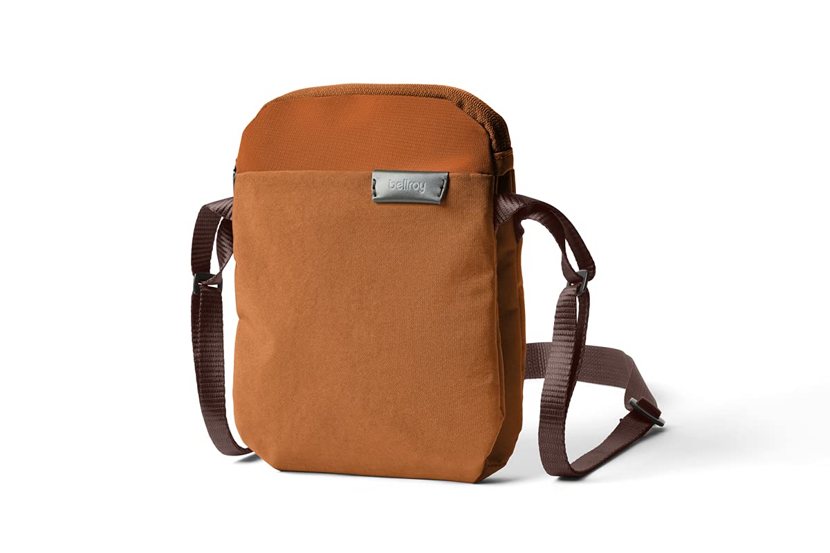 Bellroy City Pouch Crossbody Bag - Compact Organizer for Phone, Wallet, E-Reader & Small Tablet - Bronze | Perfect for Travel, Commuting & Everyday Essentials