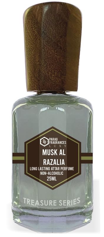 Parag Fragrances Musk Al Razalia Attar 25ml - Natural Long Lasting Perfume Oil for Men | Alcohol-Free Attar for Pooja, Worship & Daily Wear | Treasure Series Ittar
