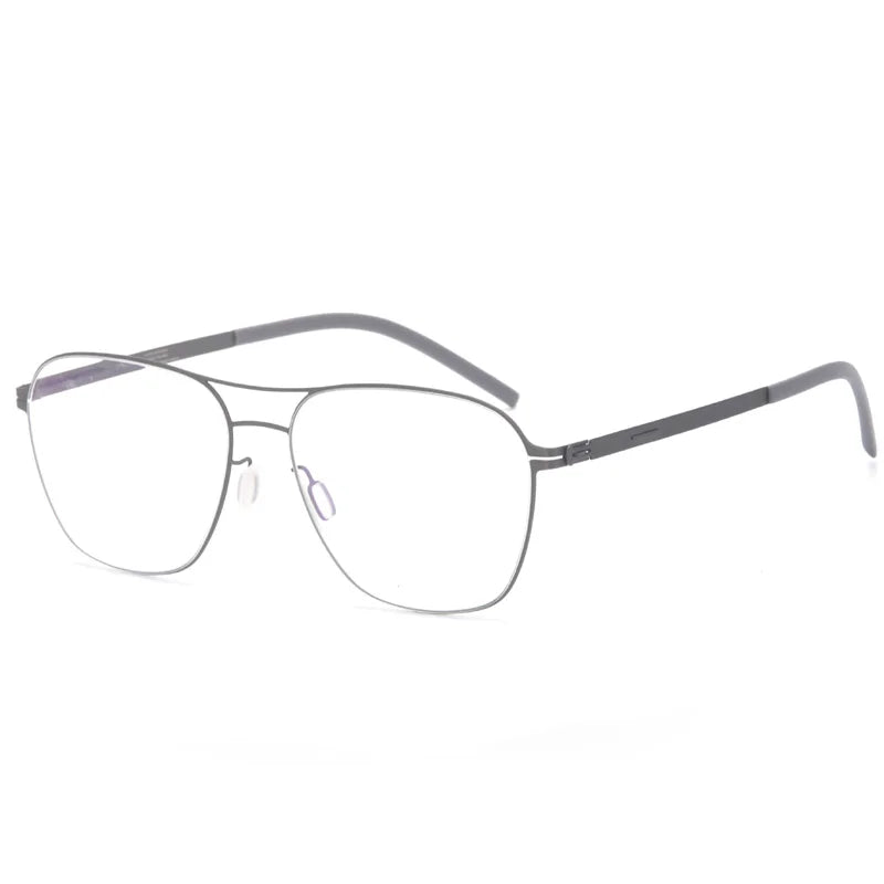 Aror Women's Full Rim Square Double Bridge Titanium Eyeglasses Frame 49251 - Lightweight Durable Glasses for Work, Reading & Fashion