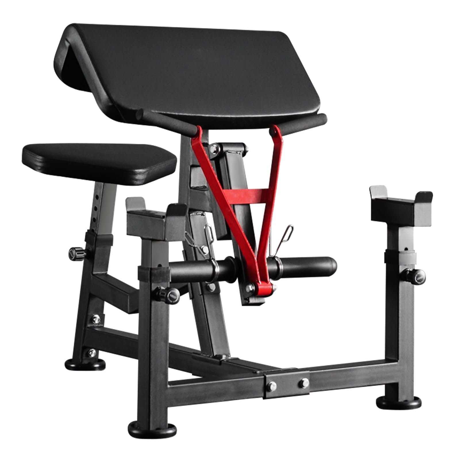 Mikolo Plate Loaded Preacher Curl Bench - Adjustable 2-in-1 Bicep & Tricep Workout Machine for Home Gym Strength Training | Perfect for Arm Muscle Building & Home Fitness Workouts