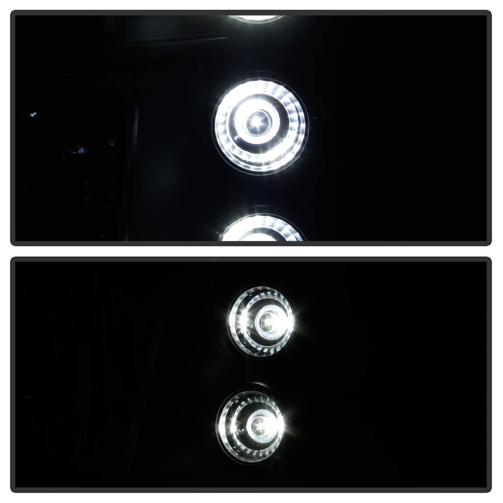 ACANII Black LED Headlights & Bumper Lights Conversion Kit for 2003-2006 Chevy Silverado 1500/2500/3500 & Avalanche - 1-Piece Pair - Upgrade Your Truck Lighting for Night Driving & Off-Road Adventures