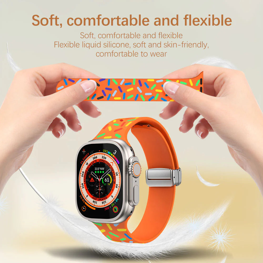 Colorful Magnetic Silicone Bracelets for Women & Men - Secure & Adjustable Rainbow Wristbands for Fitness, Yoga, and Everyday Wear