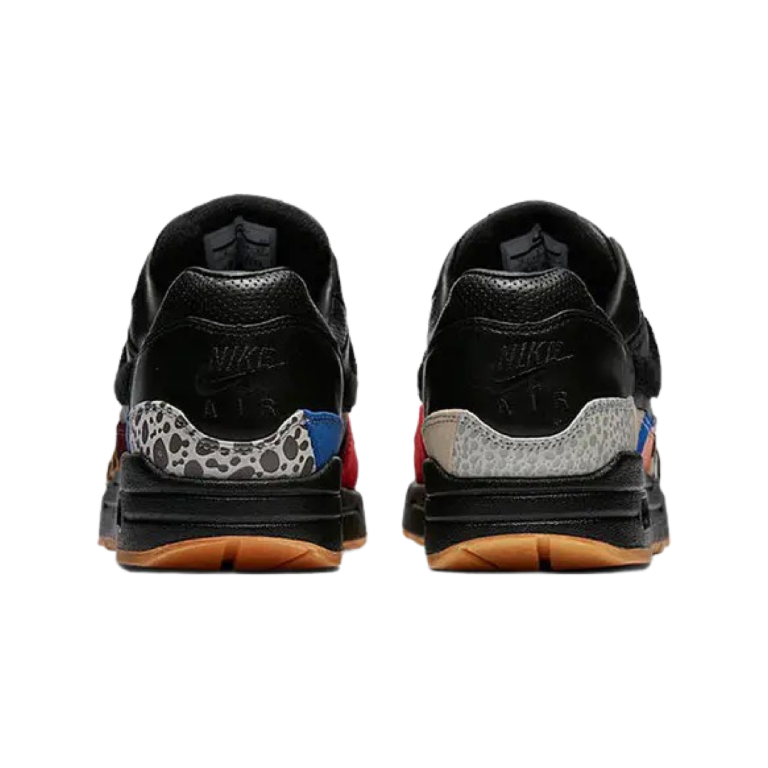 Nike Air Max 1 Premium QS 'Master' Men's Sneakers - Black/University Red/International Blue - Comfortable Running Shoes for Men | Perfect for Gym, Jogging & Casual Wear