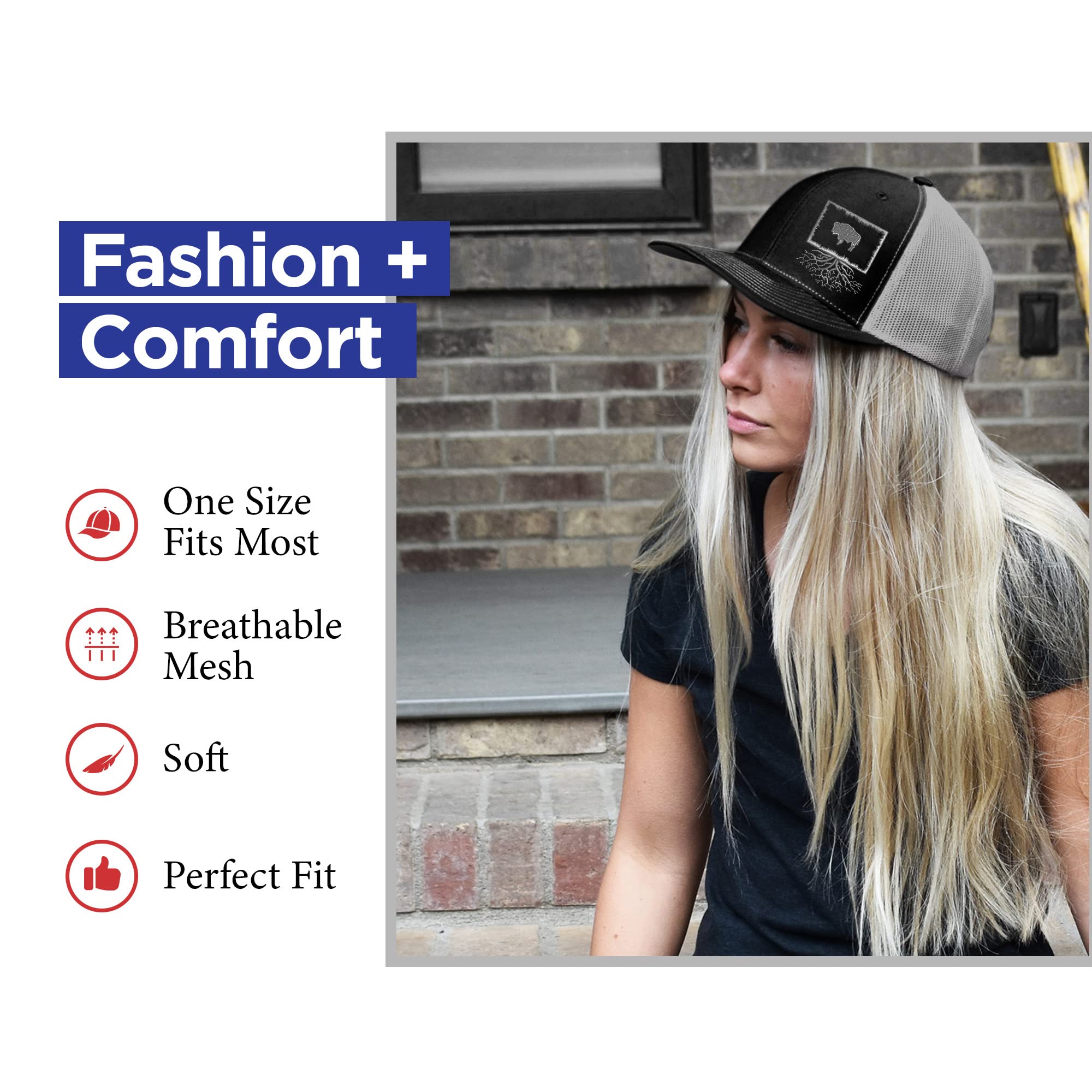Stylish Snapback Trucker Hat for Men & Women - Adjustable Mesh Back Baseball Cap - Perfect for Outdoor Sports, Hiking & Casual Wear