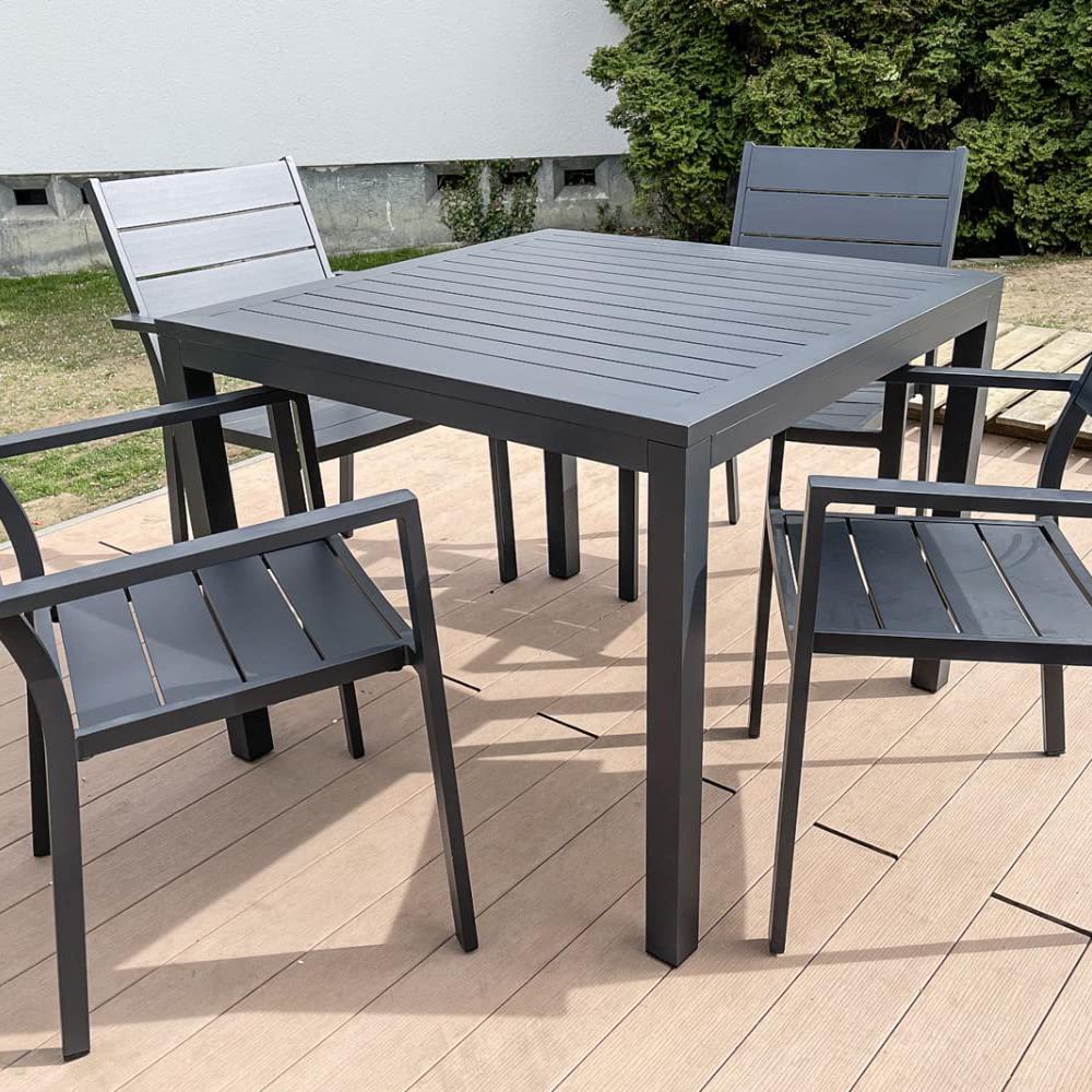 4-Piece Stackable Aluminum Patio Dining Chairs Set - 17
