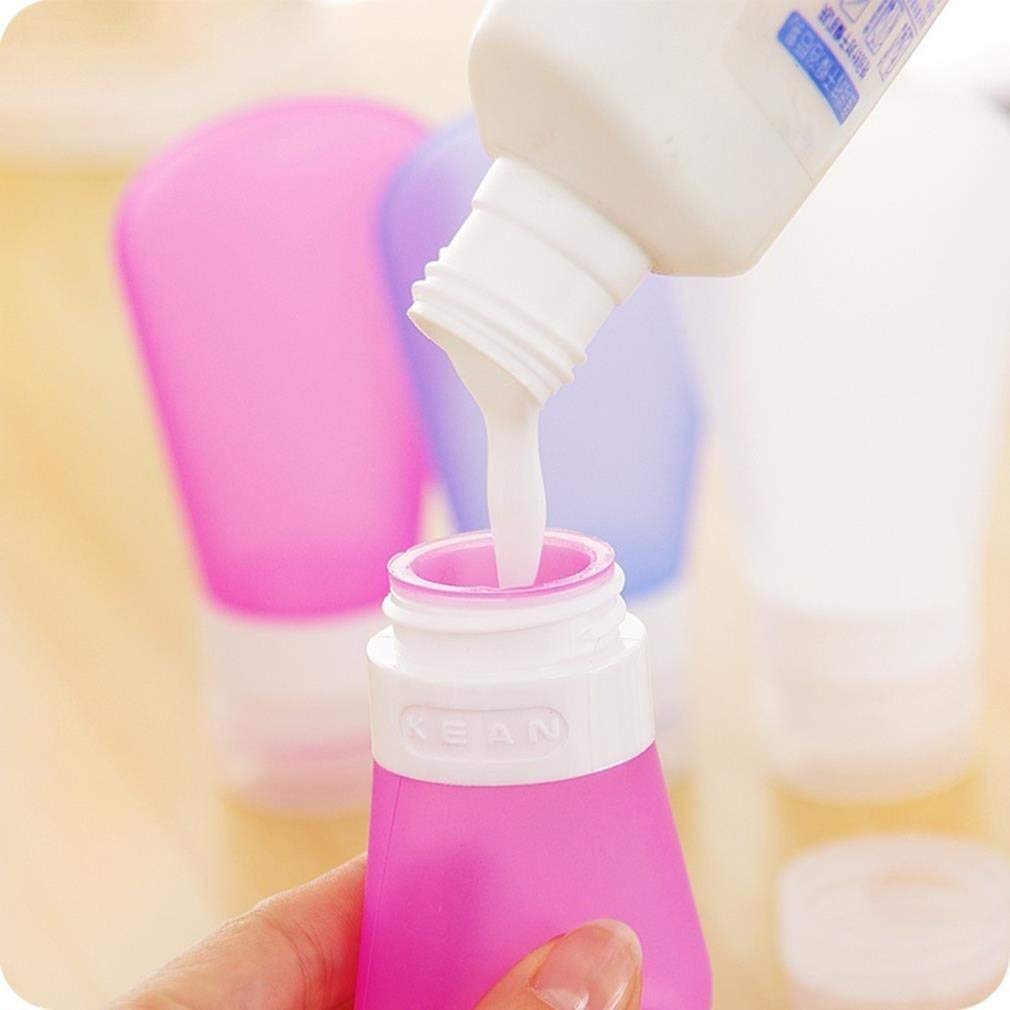 Maharsh 90ml Portable Soft Silicone Travel Bottles Set - Leakproof Squeezable Mini Containers for Shampoo, Lotion, Liquid Soap & Cosmetics | TSA Approved Toiletries for Air Travel, Gym & Vacation (Multi-Color)