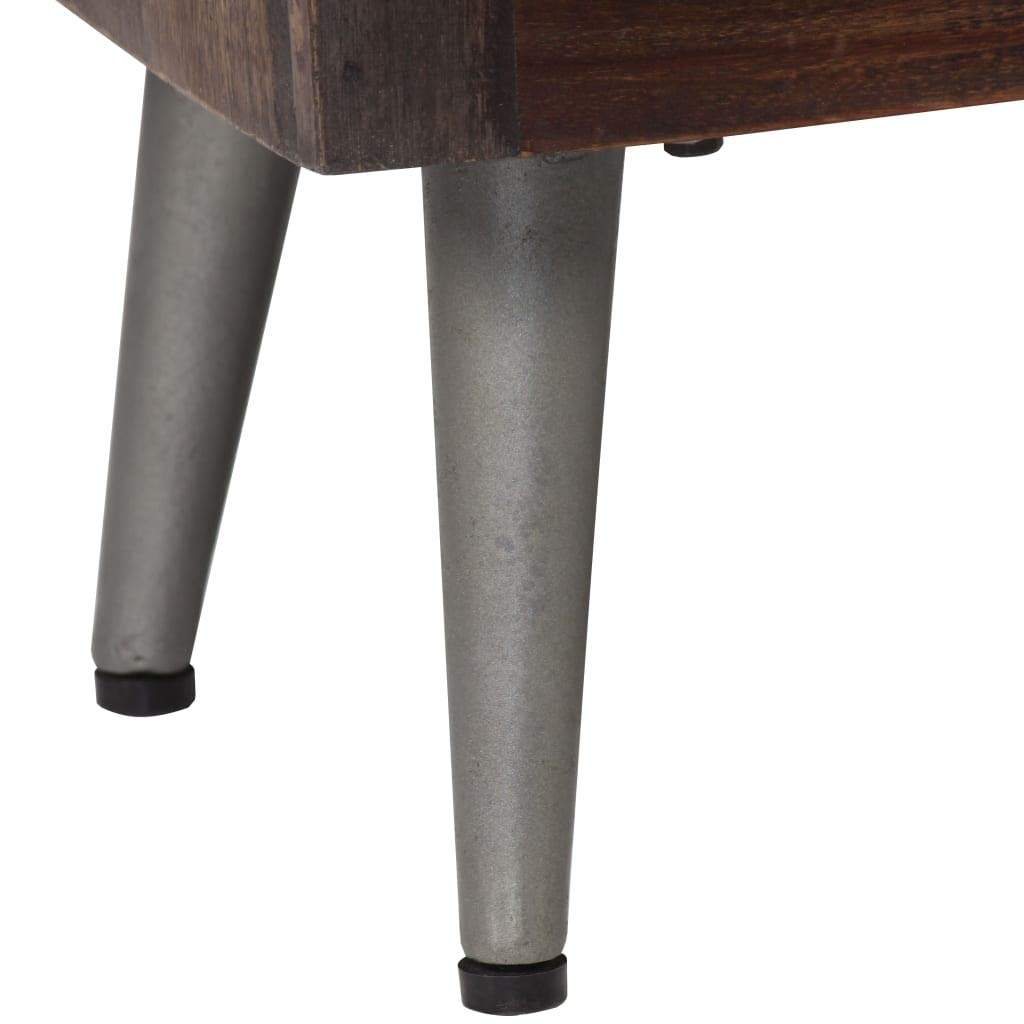 Solid Wood Nightstand Side Table - 15.7