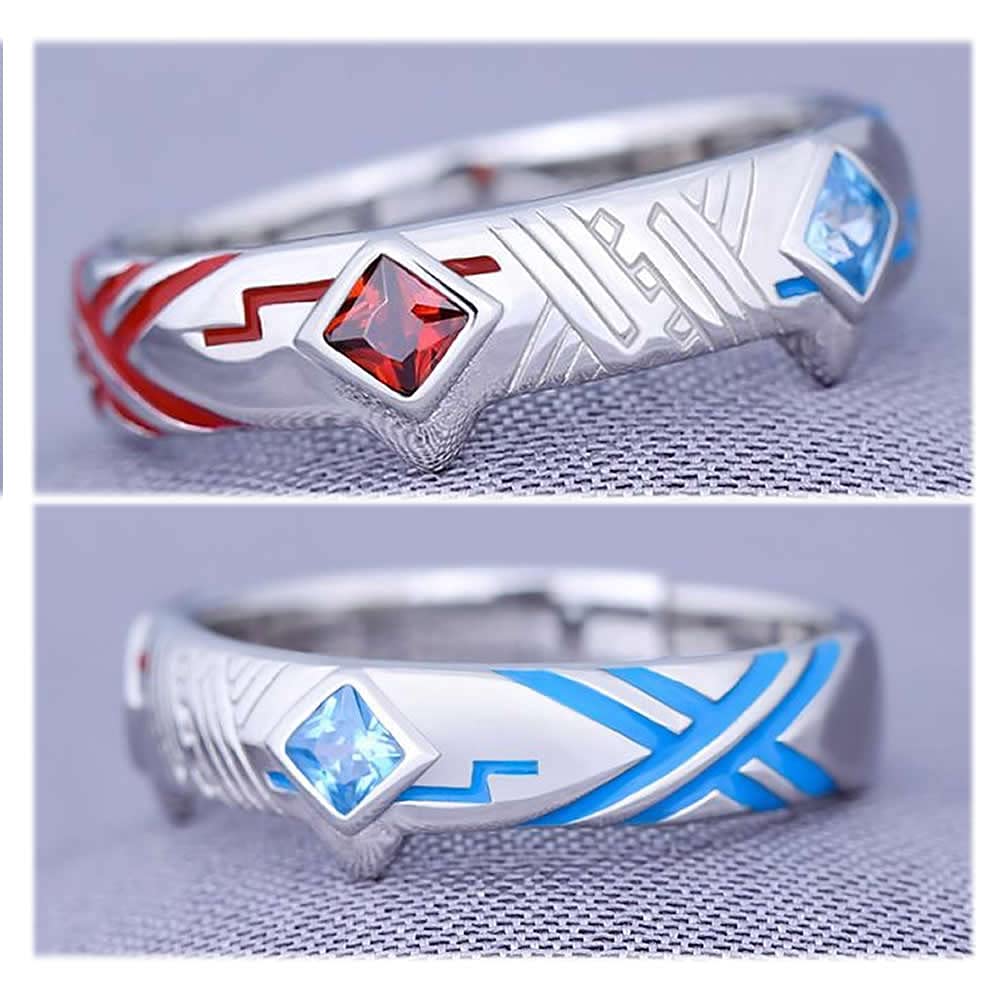 Darling in the Franxx Zero Two Anime Cosplay Ring - 925 Sterling Silver Adjustable Jewelry for Anime Fans | Perfect for Cosplay, Conventions & Gift Giving