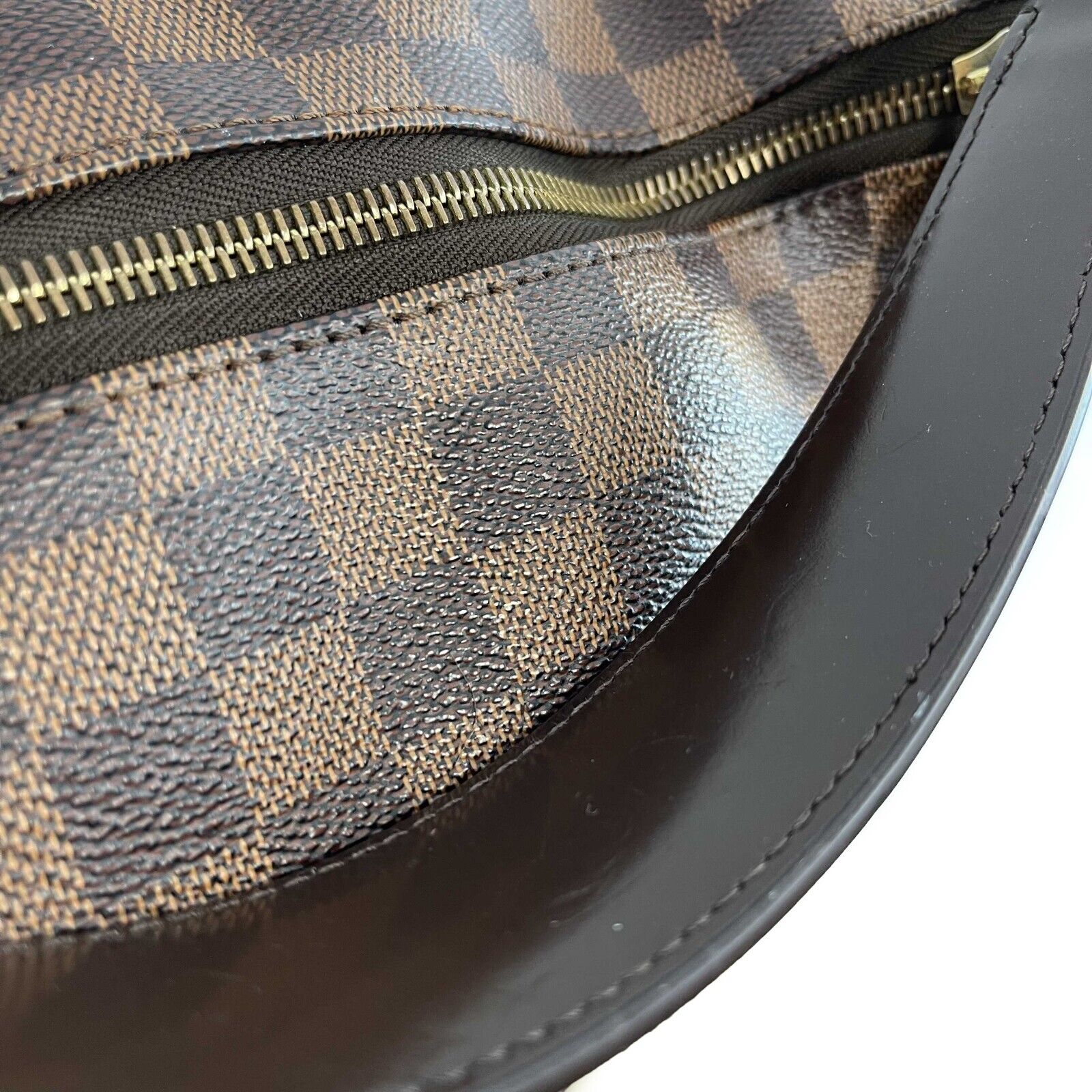 Louis Vuitton LV Portobello Damier Ebene PM Brown Shoulder Bag for Women | Luxury Designer Handbag for Work, Travel & Everyday Use