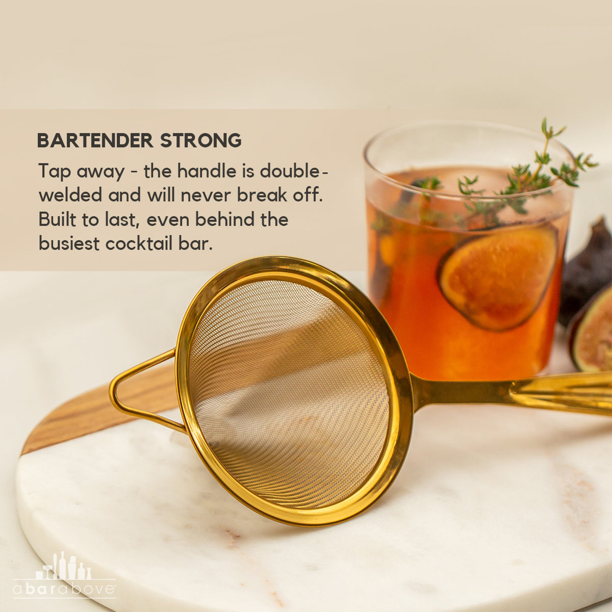 Premium Copper Fine Mesh Strainer - Ultra-Fine Kitchen Sieve for Tea, Spices & Herbs - Perfect for Brewing, Cooking & Baking - Durable & Rust-Proof Design