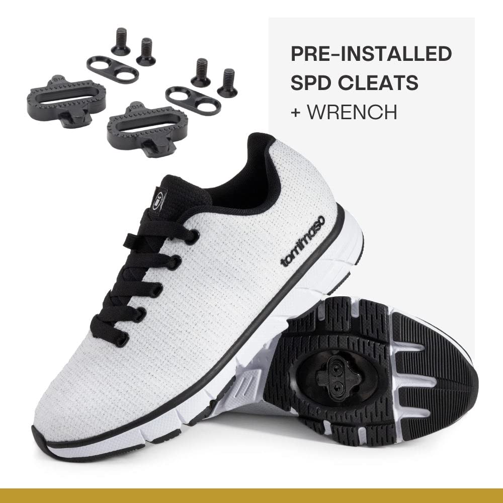 Tommaso Women's Cycling Shoes - SPD Cleat Compatible for Indoor & Outdoor Biking - Comfortable Walkable Design for Peloton & Road Cycling - Perfect for Commuting, Spinning Classes & Fitness Training
