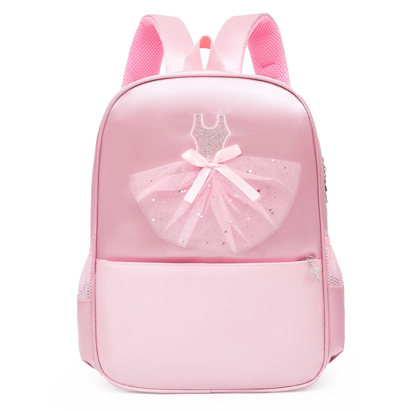 Dorlubel Cute Ballet Dance Backpack with Tutu Dress & Key Chain - Perfect for Girls' Ballet Classes, Recitals, and Dance Practice