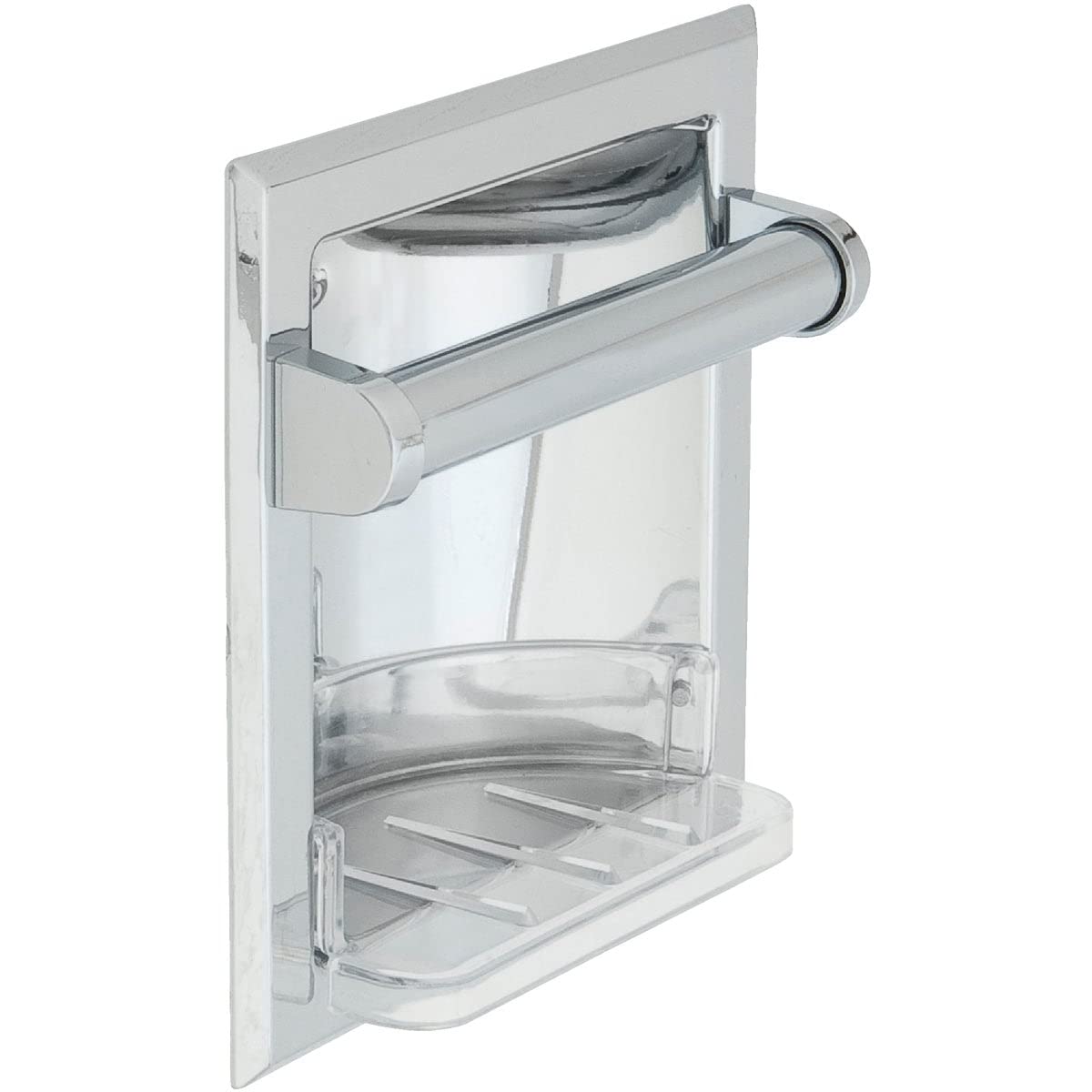 Home Impressions Vista Recessed Soap Dish & Toilet Paper Holder Set - Bathroom Wall Mount Organizer for Soap & Tissue - Perfect for Modern Bathrooms, Showers, and Powder Rooms