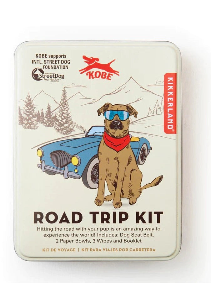 Kikkerland Kobe Road Trip Kit - Compact Travel Essentials for Car, Camping & Adventure | Perfect Gift for Travelers
