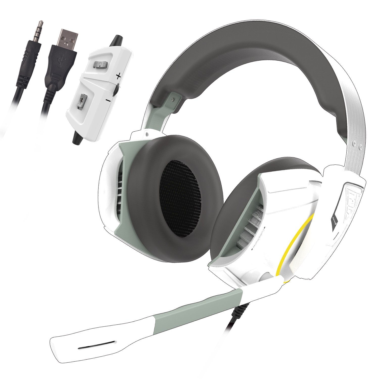 GAMDIAS Hephaestus E1 RGB Gaming Headset for Xbox One & PS4 - Noise Cancelling Mic, Comfortable Ear Cushions - Perfect for FPS, Battle Royale & Online Gaming Sessions