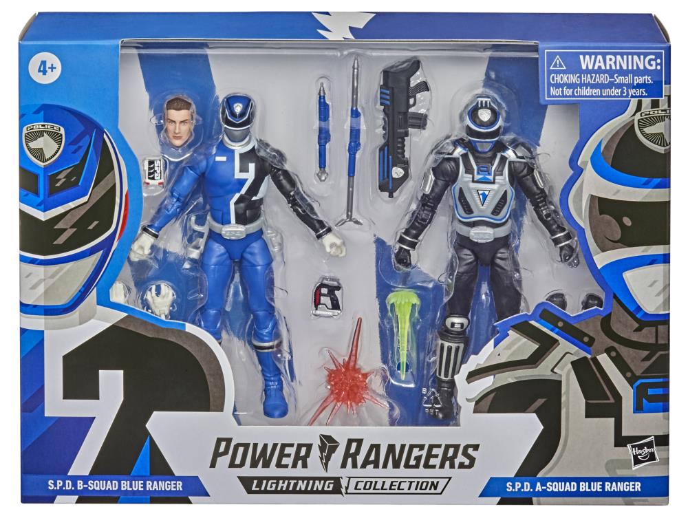 Power Rangers Lightning Collection S.P.D. B Squad vs A Squad Blue Ranger Action Figure 2-Pack - Collectible Toys for Kids & Adults, Perfect for Display & Play Battles