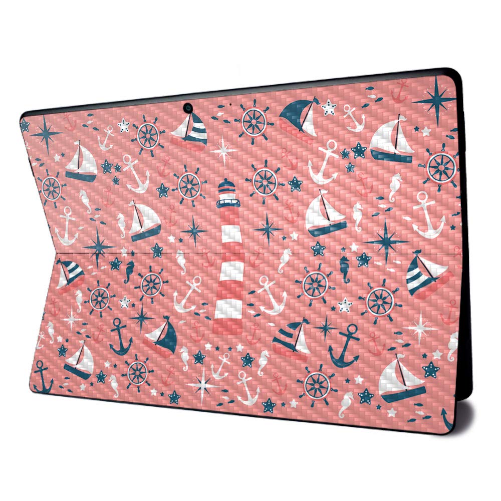 Premium Carbon Fiber Skin for Microsoft Surface Pro X - Nautical Dream Design | Textured Protective Cover | Easy Application & Removal | Durable USA-Made | Perfect for Work, Travel & School Use