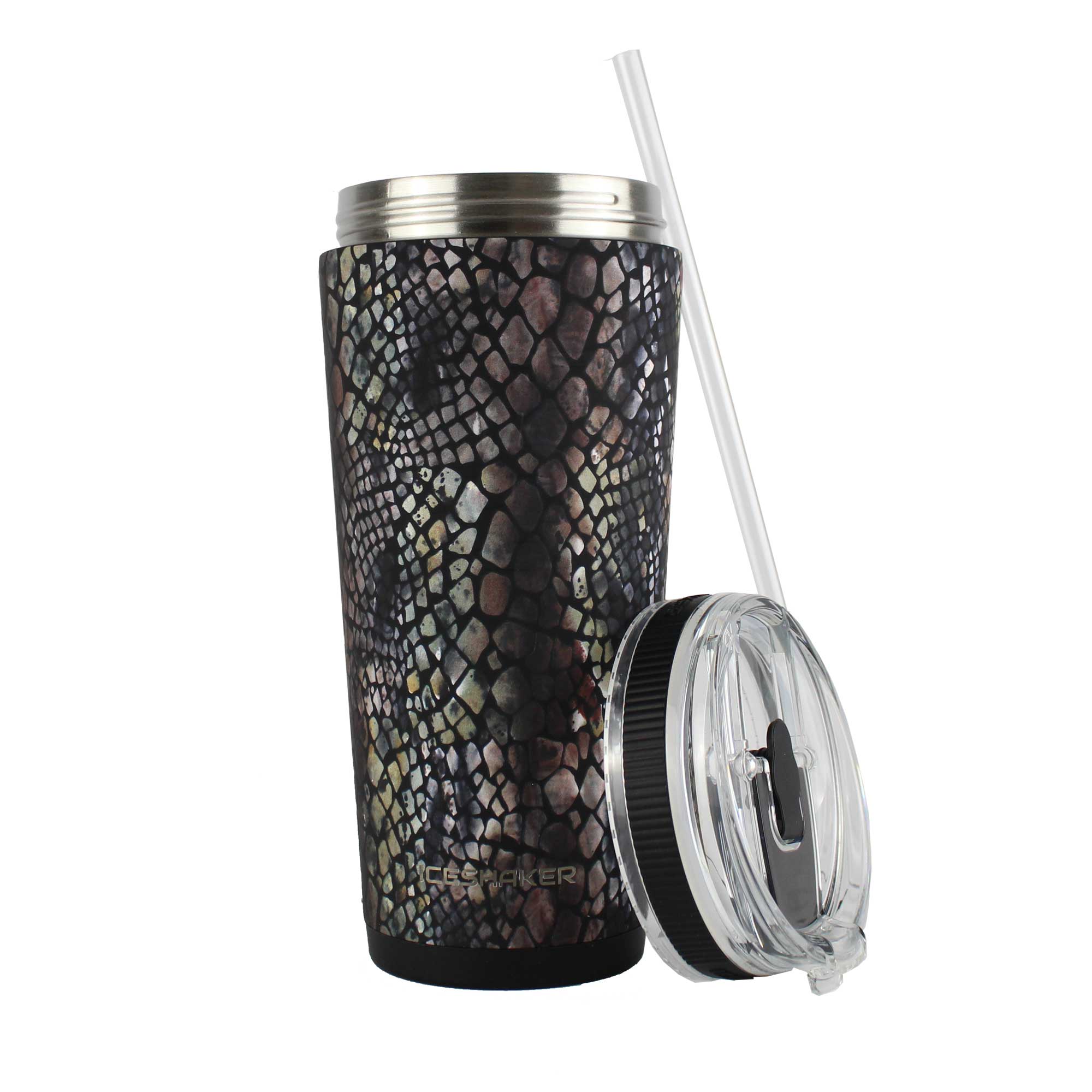 26oz Flexible Water Bottle with Snakeskin Design - Leak Proof, BPA Free, Ideal for Gym, Hiking, and Outdoor Activities