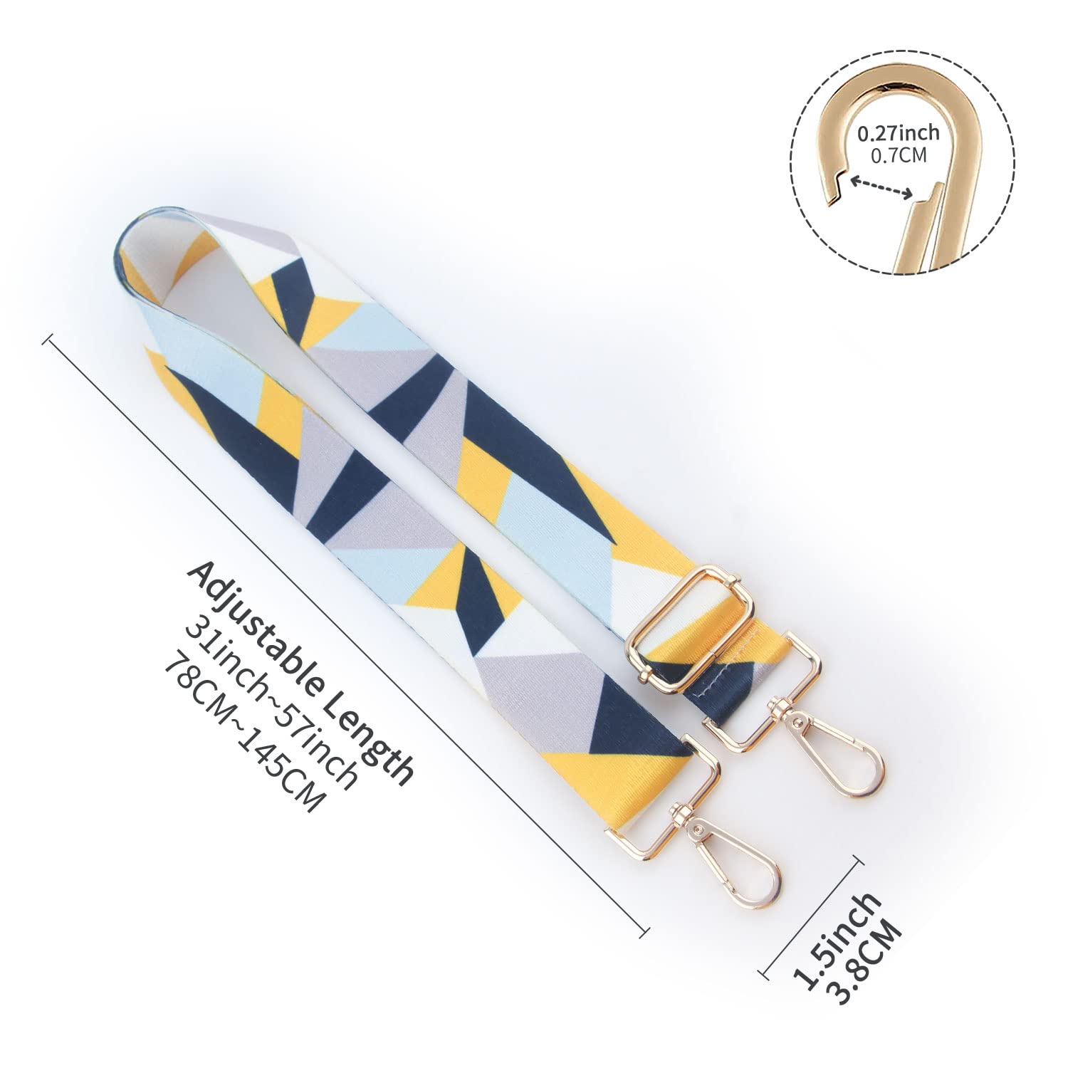 Wide Adjustable Crossbody Purse Strap Replacement - Durable Handbag Shoulder Strap for Women | Perfect for Everyday Use, Travel & Shopping