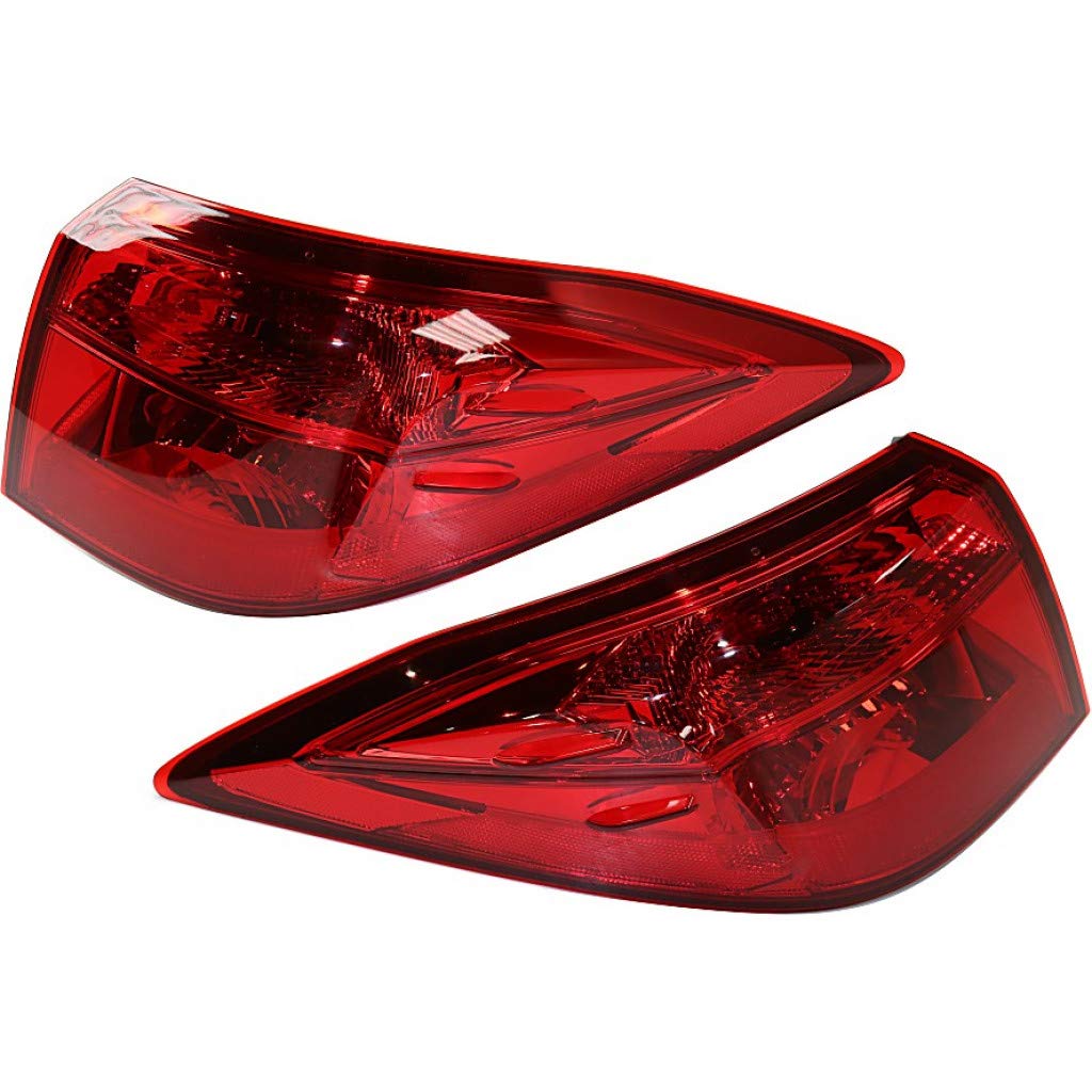 2017 Toyota Corolla LED Tail Light Assembly - Driver & Passenger Side (CAPA Certified, Bulbs Included) TO2804131 + TO2805131 | Perfect for Replacement, Night Driving Safety & Enhanced Visibility | Fits 81560-02B10, SE, XLE, XSE Models