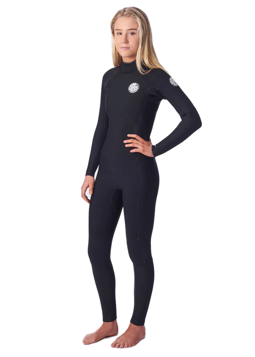 Rip Curl Women's Dawn Patrol 4/3mm Back Zip Full Wetsuit - Premium Neoprene Surfing Suit for Cold Water Surfing, Diving & Water Sports