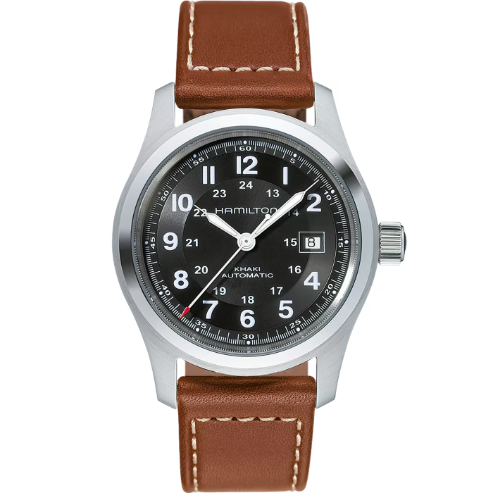 Hamilton Khaki Field Auto 42MM Men's Watch - Military Inspired Automatic Timepiece for Outdoor Adventures & Everyday Wear