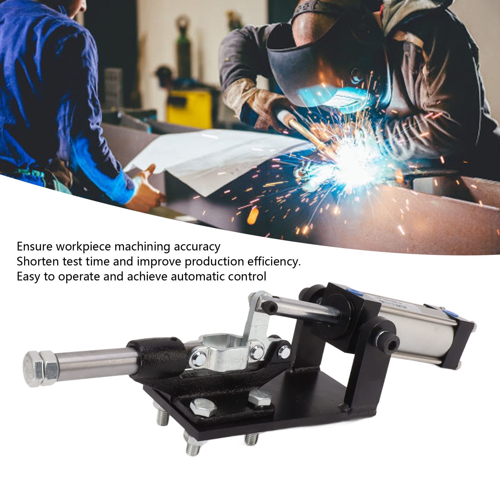 Automatic Carbon Steel Pneumatic Cylinder Clamp - Precise Operation for Equipment Installation - Ideal for Industrial Machinery, Automotive Assembly, and Manufacturing Automation
