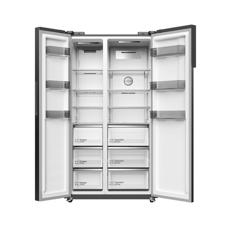 Hitachi HRSN9552D DXSG 36-Inch Side by Side Refrigerator - Energy Star Rated, Stainless Steel, Large Capacity for Family Kitchen & Entertaining