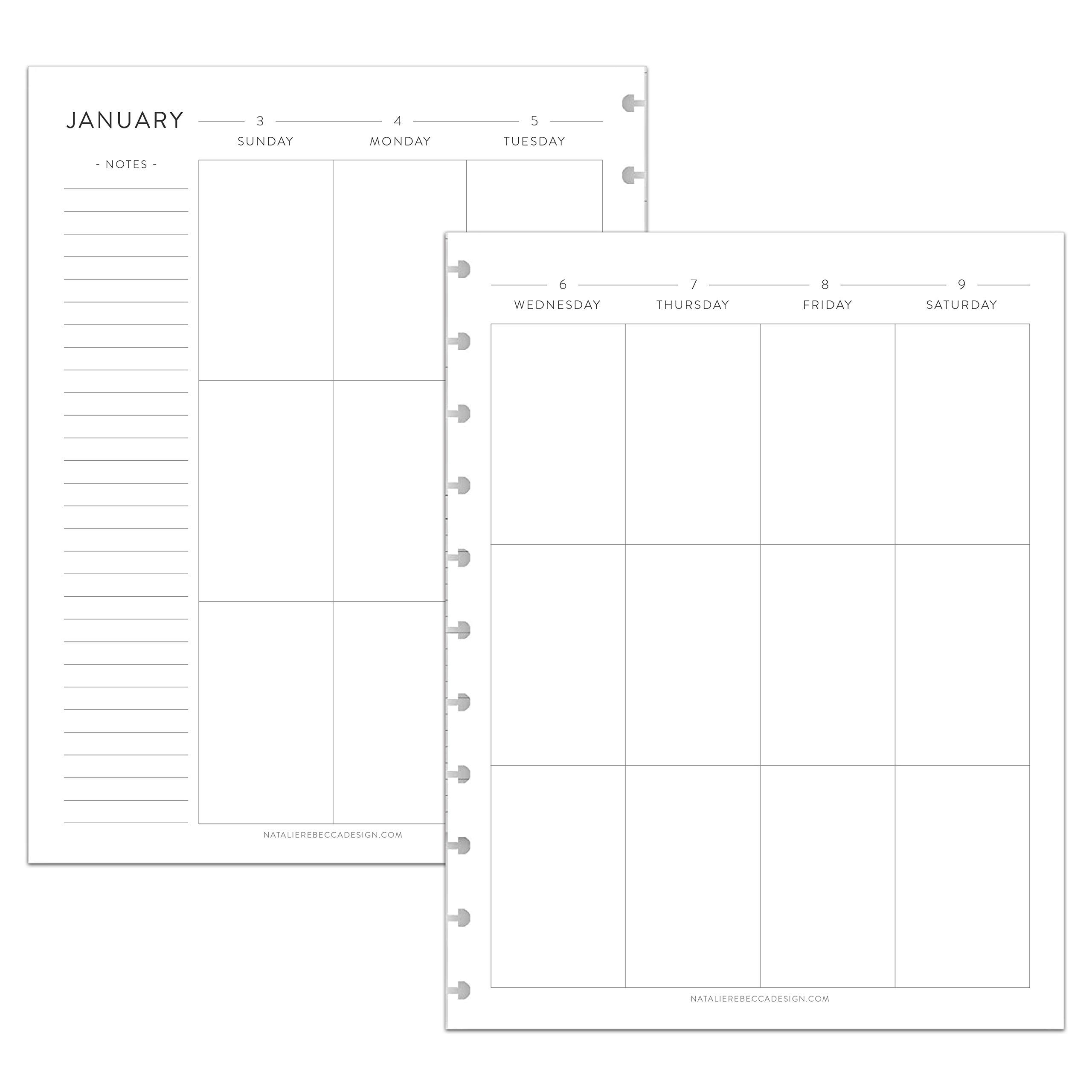 BetterNote 2025 Vertical Discbound Calendar Refill - Fits Levenger Circa, Happy Planner, Staples Arc, TUL & More (8.5