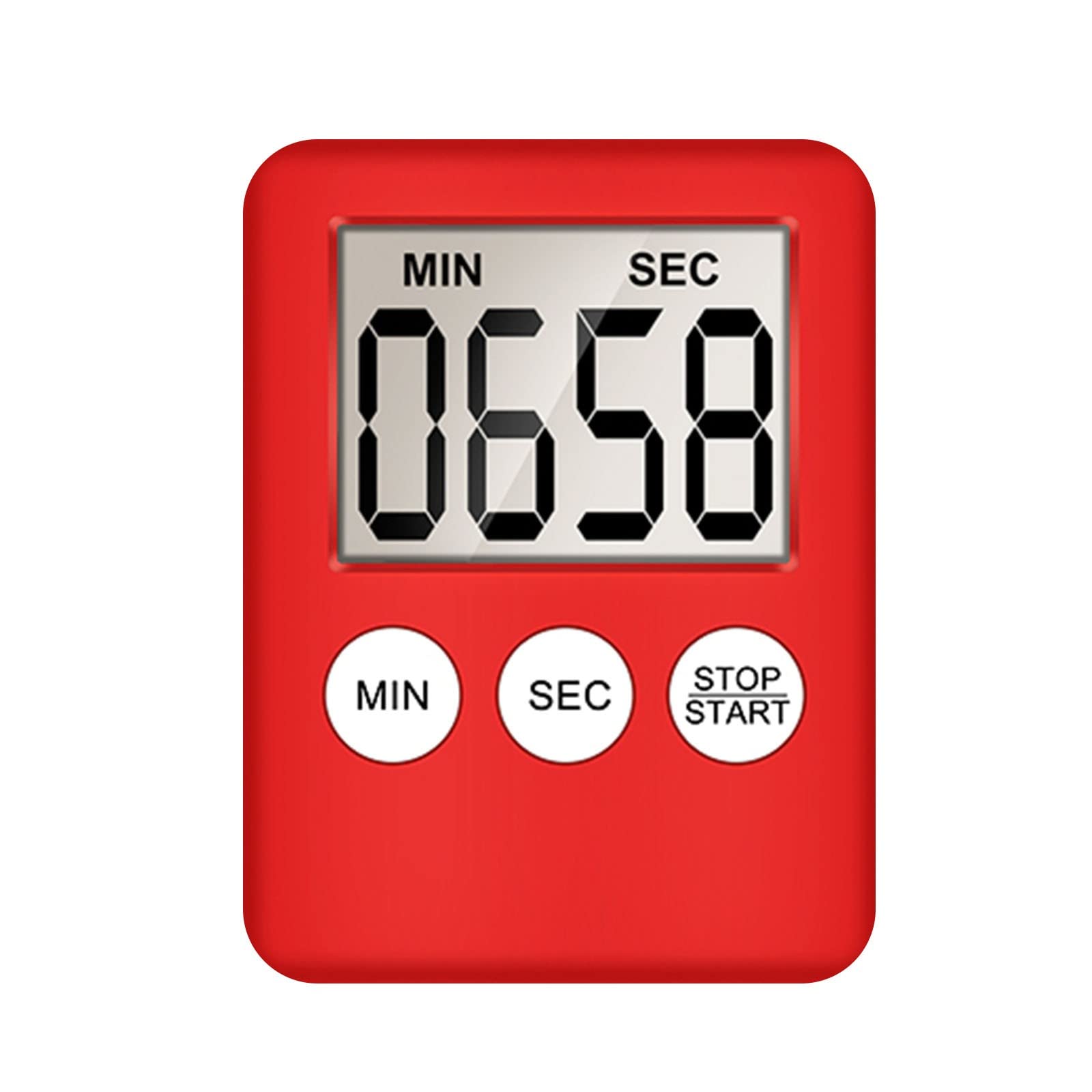 Digital Kitchen Timer with Magnetic LCD Display - Countdown & Count Up, Loud Alarm, Magnetic Clock for Cooking, Baking, Sleep Tracking, and More