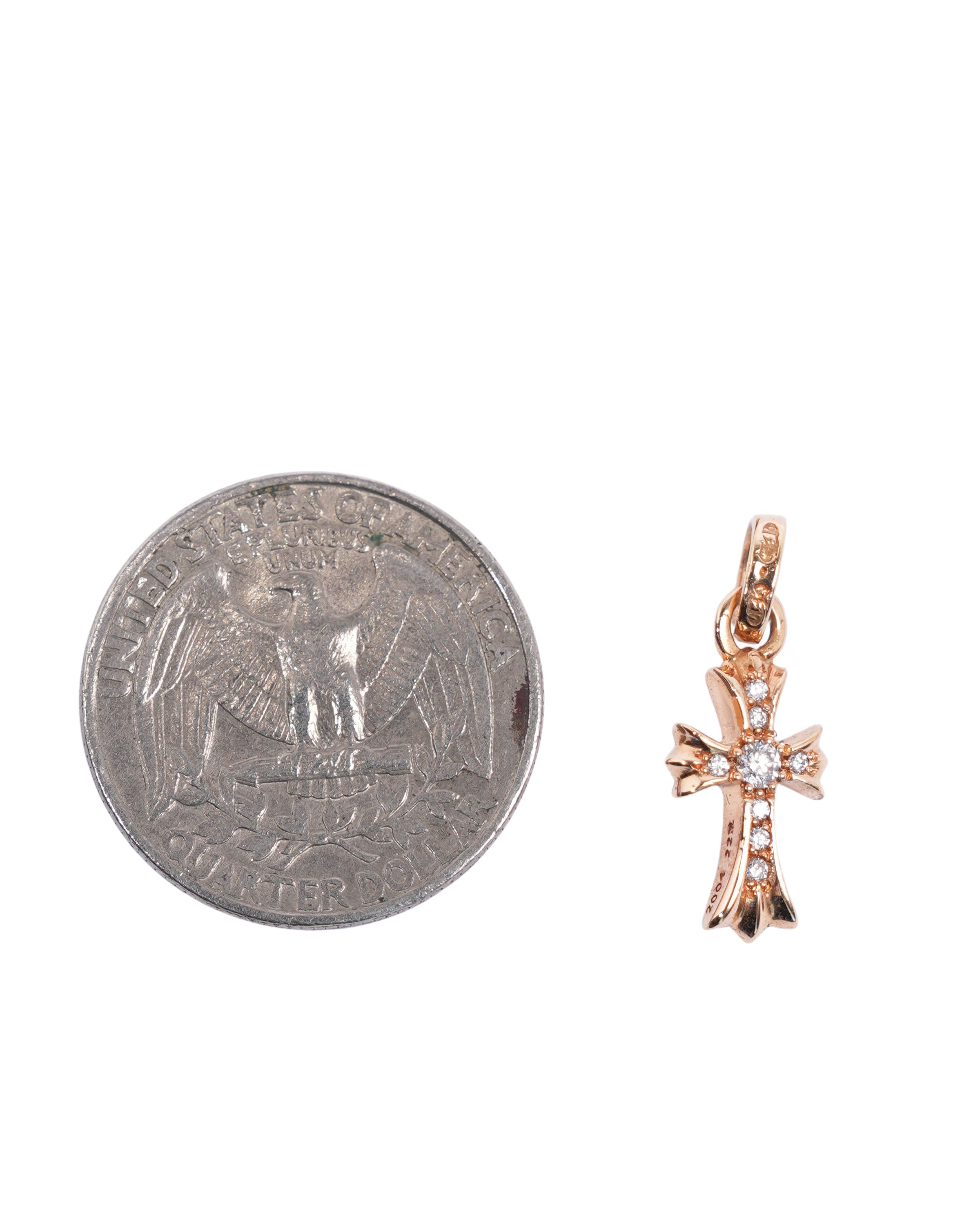 22k Gold Baby Fat Cross Charm Pendant - Elegant Religious Jewelry for Women & Girls - Perfect for Baptism, First Communion & Gifts