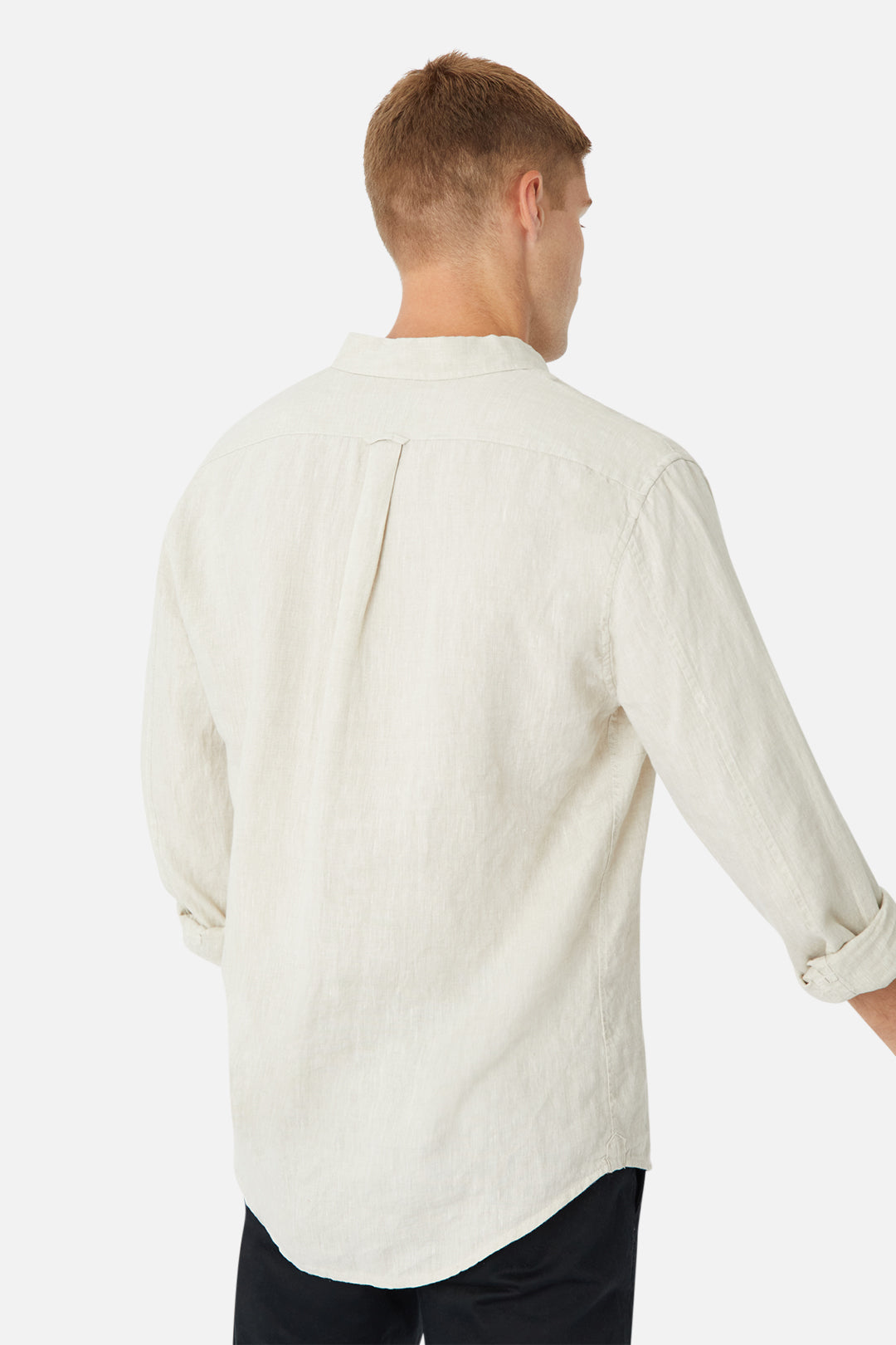 Premium The Tennyson Linen Long Sleeve Shirt in Oatmeal - Breathable & Comfortable for Casual Wear, Office & Outdoor Activities