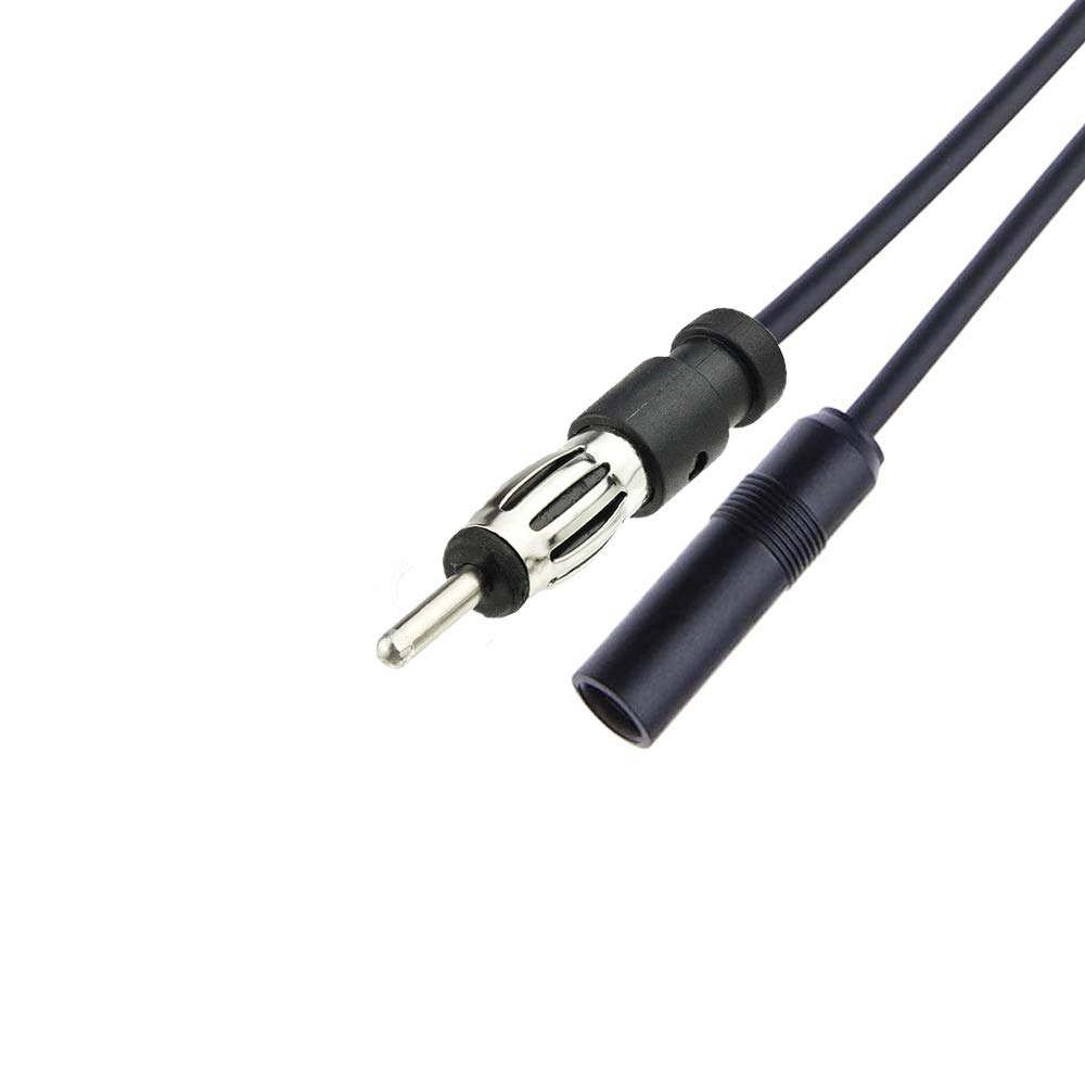 Universal DIN Male to Female Car Audio Antenna Extension Cable - 12 Inch for DVD Navigation, CD Player & Radio - Perfect for Vehicle Stereo Upgrades & Custom Installations