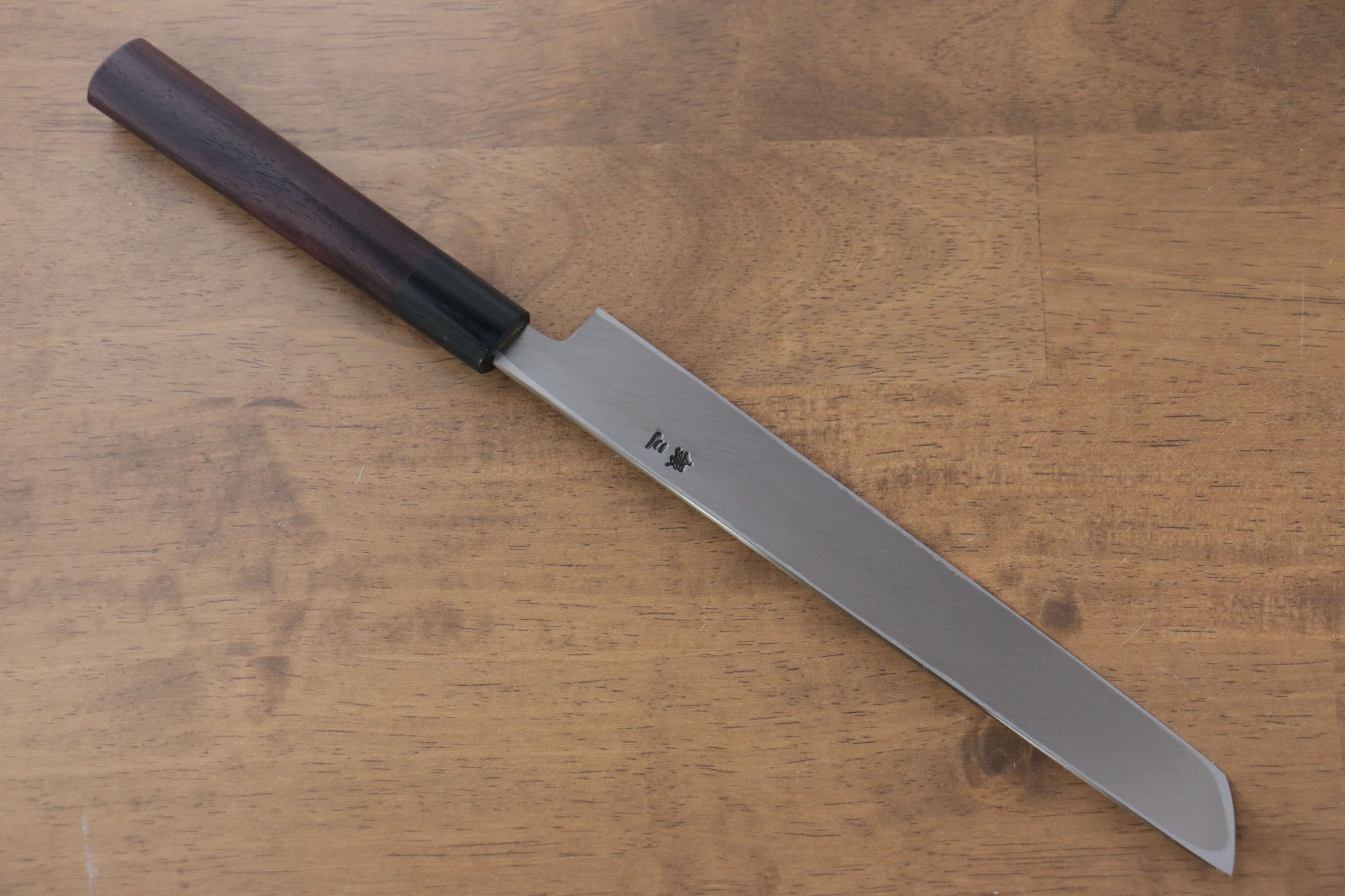 Premium Jikko Silver Steel No.3 Sakimaru Yanagiba 210mm Japanese Chef Knife with Ebony Handle - Perfect for Sushi, Sashimi & Precision Cutting
