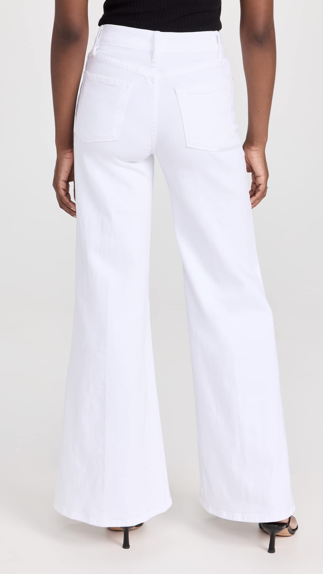 FRAME Women's High Waisted Palazzo Jeans - Stretchy Comfort Fit Wide Leg Trousers for Casual & Office Wear