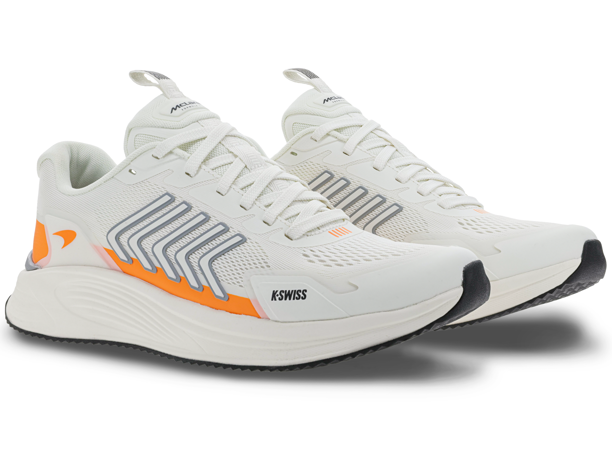 AERO ACTIVE X MCLAREN F1 Team Men's Running Shoes - Snow White/Papaya Color - Lightweight Breathable Sneakers for Jogging, Gym Workouts & Streetwear Fashion
