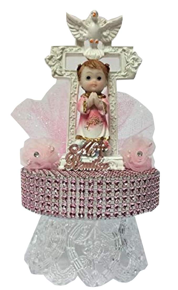 Pink Baptism Cake Topper for Girls - My Bautizo Keepsake Decoration | Perfect for Christening Cakes, Baby Showers & First Birthday Celebrations