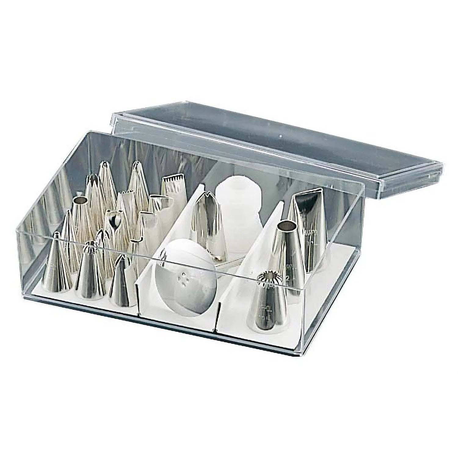 EBM Brass Piping Tips Set with Storage Case - Professional Cake Decorating Tools for Baking, Cupcakes, Cookies & Pastry Designs