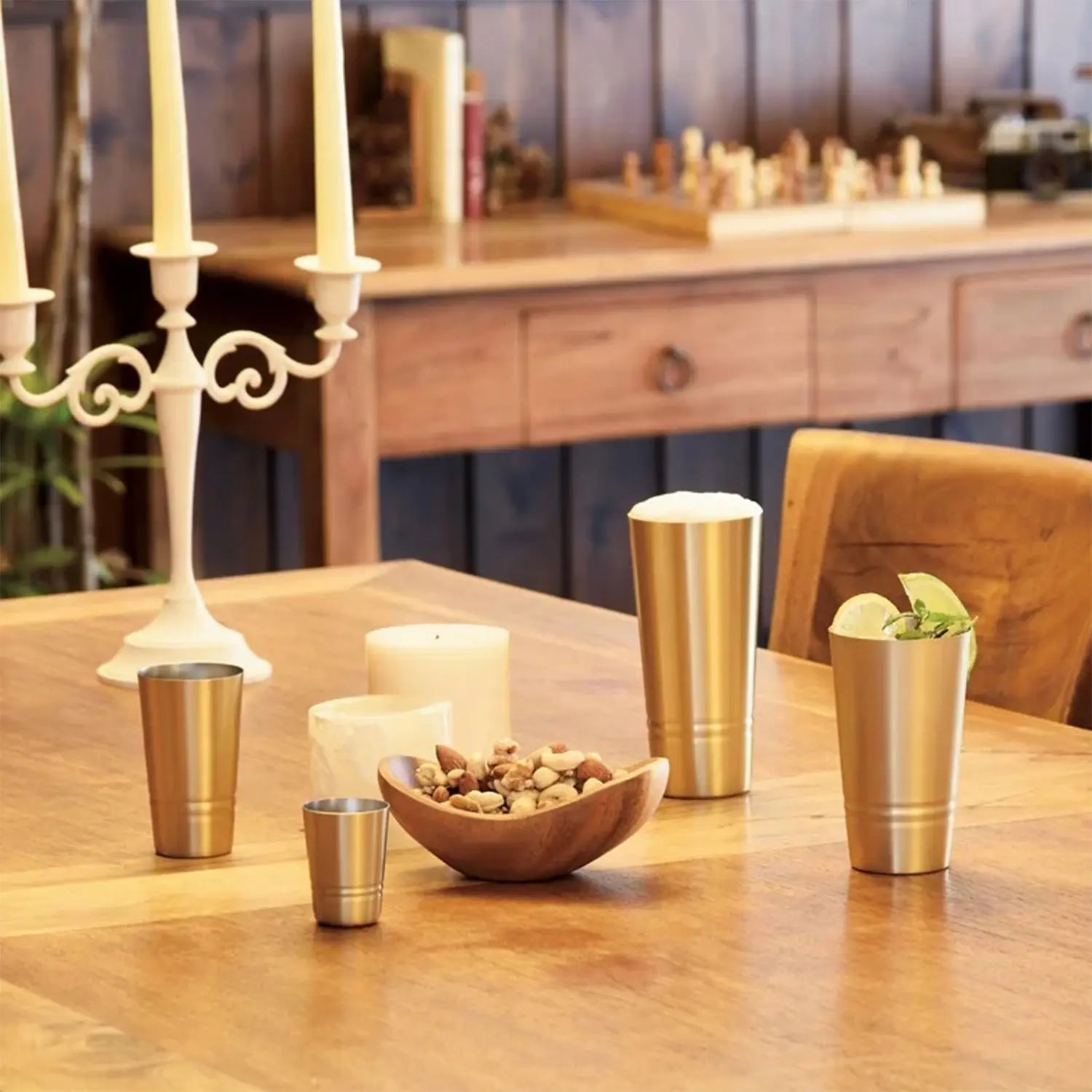 Asahi Brass Pilsner Beer Glass 420ml - Premium Craft Beer Tasting Cup for Lager, IPA & Stout - Perfect for Home Bars, Parties & Beer Enthusiasts