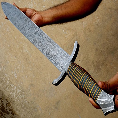 Handmade Damascus Steel Custom Sword - Gladius, Dagger & Battle-Ready Blades for Collectors, Cosplay & Medieval Reenactment