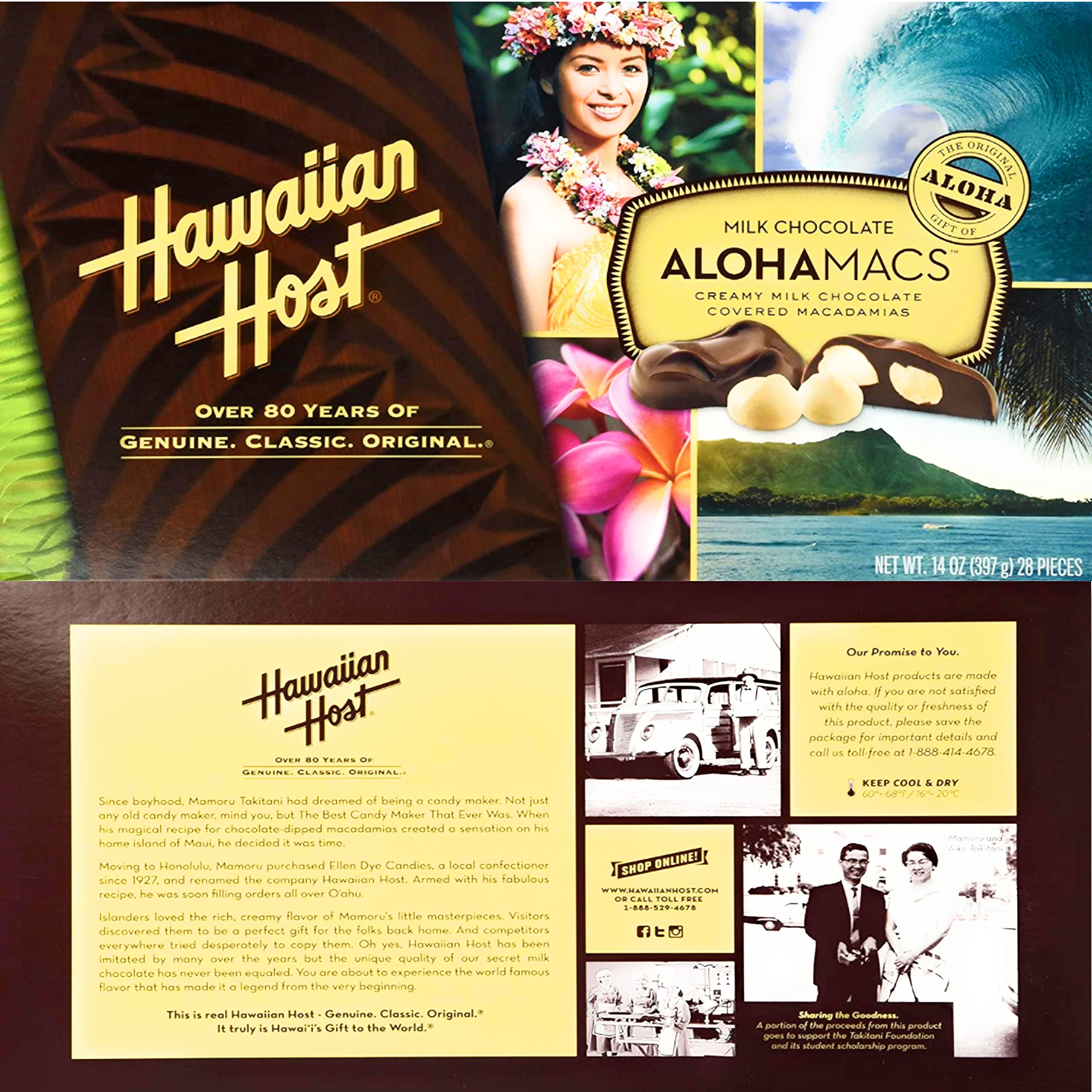 Hawaiian Host Alohamacs Original Milk Chocolate Covered Macadamia Nuts - 42oz (3-Pack) | Gourmet Hawaiian Gift, Party Snacks & Dessert Toppings