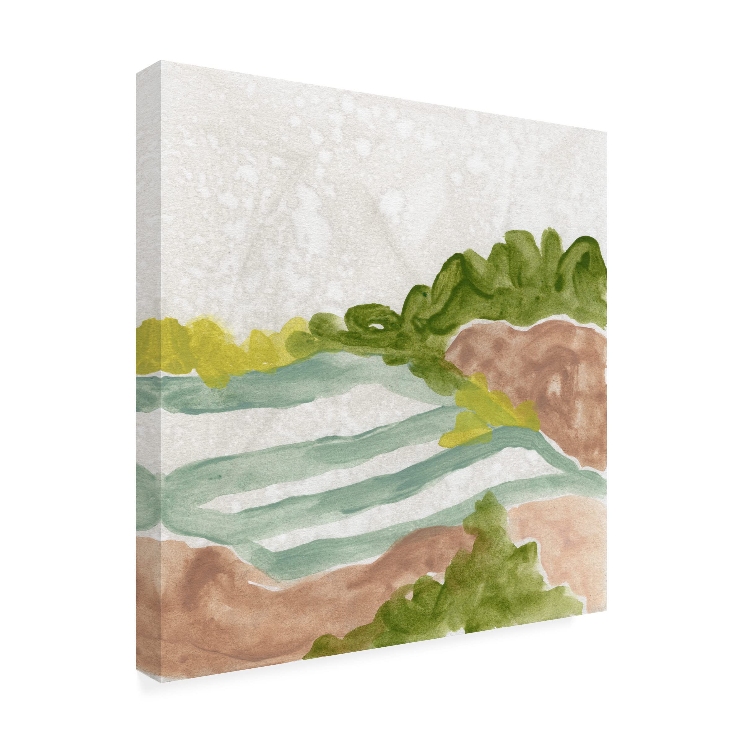 Trademark Fine Art 'Landscape Cameo VIII' Canvas Wall Art by June Erica Vess - Nature Inspired Home Decor for Living Room, Bedroom & Office